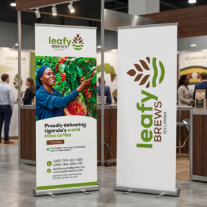 Looking for pull up banner printing in Kampala? Printing Nasser delivers premium roll up banners, exhibition banners, and large-format branding with fast turnaround, clear print quality, and reliable service on Nasser Road.